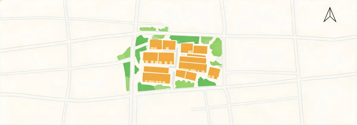 Map illustration of Avery Dennison Mentor campus area