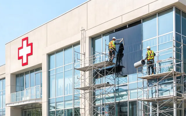 Healthcare window film installation