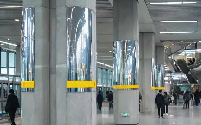 Transit hub reflective films